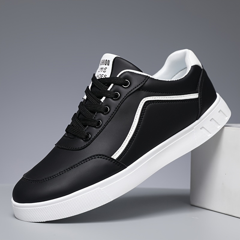 Mens Solid Striped Trendy Skateboard Shoes Non Slip Outdoor Campus Jogging All Seasons Highquality & Affordable Temu details 5