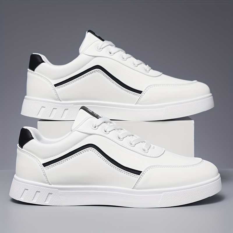 Mens Solid Striped Trendy Skateboard Shoes Non Slip Outdoor Campus Jogging All Seasons Highquality & Affordable Temu details 6