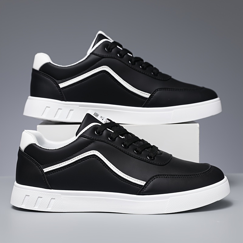 Mens Solid Striped Trendy Skateboard Shoes Non Slip Outdoor Campus Jogging All Seasons Highquality & Affordable Temu details 8