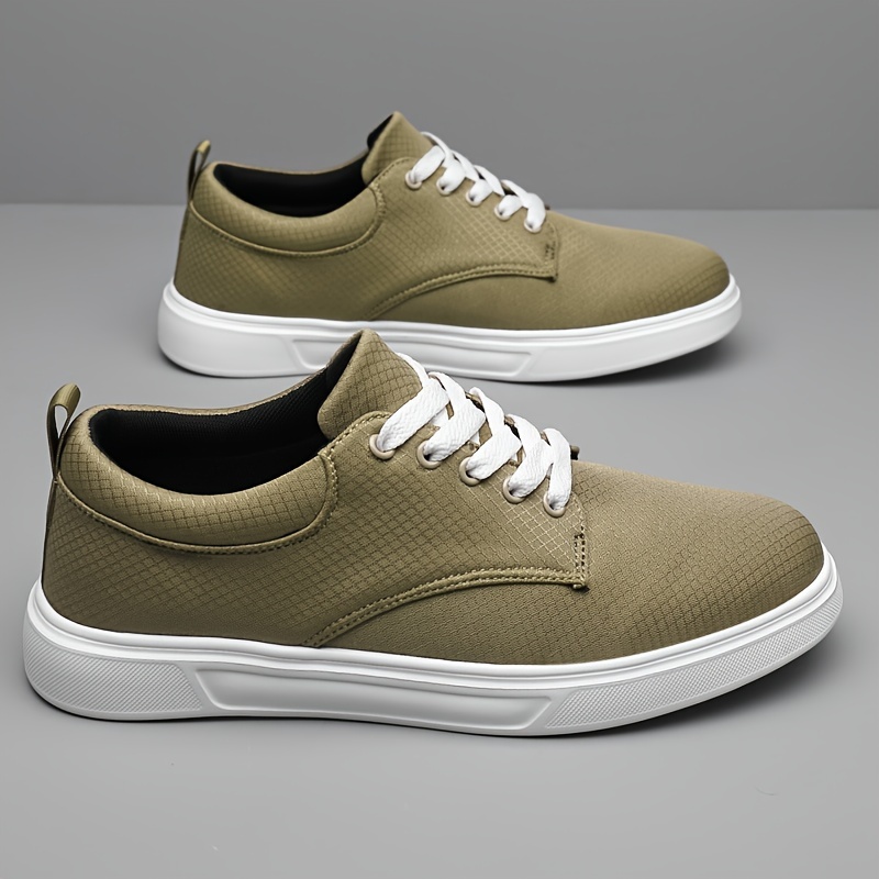 low top skateboard shoes men s vintage solid colour   details 3